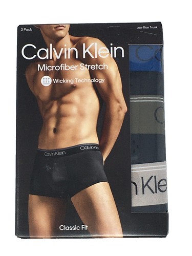 Calvin Klein Men's NU2661 Cotton Stretch Hip Briefs 3-Pack Blue
