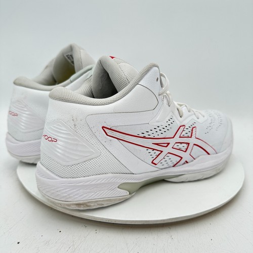 Asics Gel Hoop V15 Mid Men Size 11 1063A063 White Classic Red Training Shoes - Picture 5 of 13