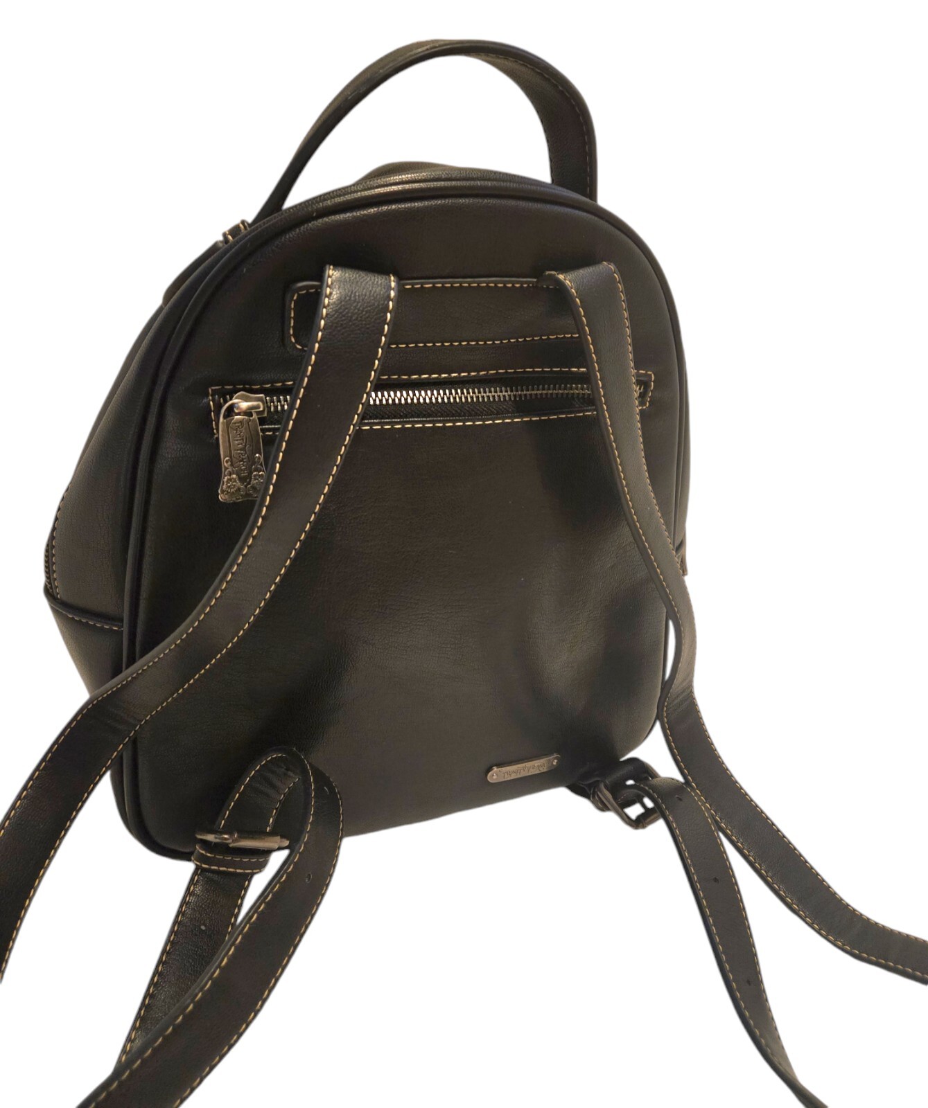 Trinity Ranch Black Backpack Turquoise Leather W/… - image 7