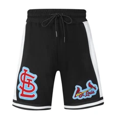 PRO STANDARD ST. LOUIS CARDINALS MEN'S ATHLETIC BLACK SHORT