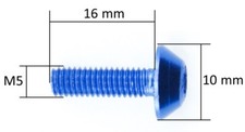 10 Stück Aluminium Linsenkopfschraube M3 M4 M5 M6 Bunte Aluminium  Innensechskant Flachkopfschraube rot 16 mm m4 10 STK