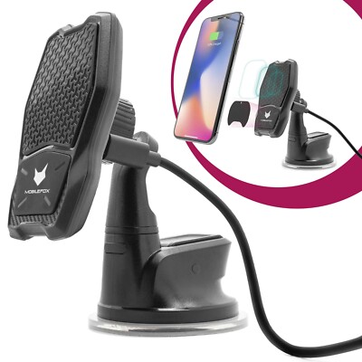 Mobilefox Qi Wireless Universal Auto Halterung Handy KFZ Halter PKW Ladegerät