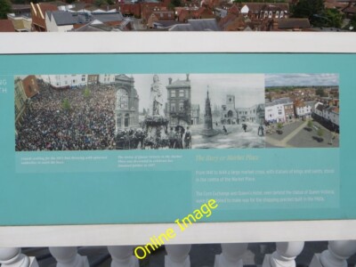 Foto 6x4 Marktplatz Geschichte Abingdon Die Informationstafel über die M c2014