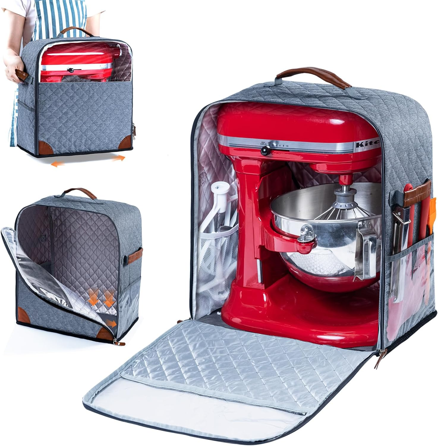 KitchenAid Mixer Cover with Non-Slip Base and Sliders for Easy Movement-image