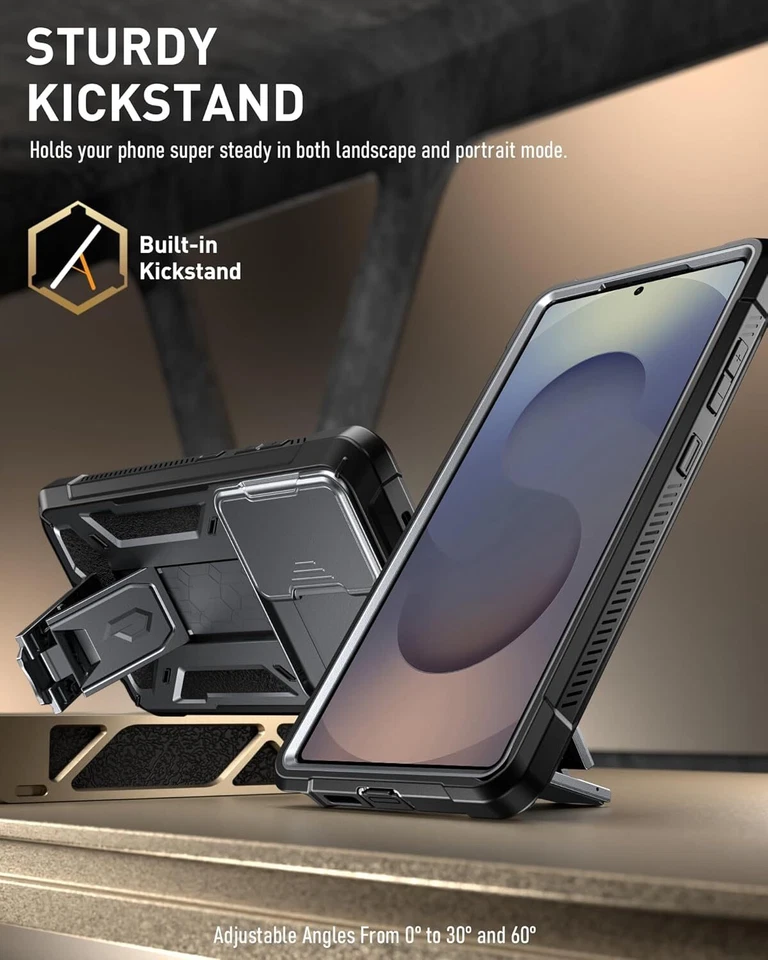 Capa poética embutida tela com suporte para Samsung Galaxy S25 Ultra 5G - Imagem 4 de 4