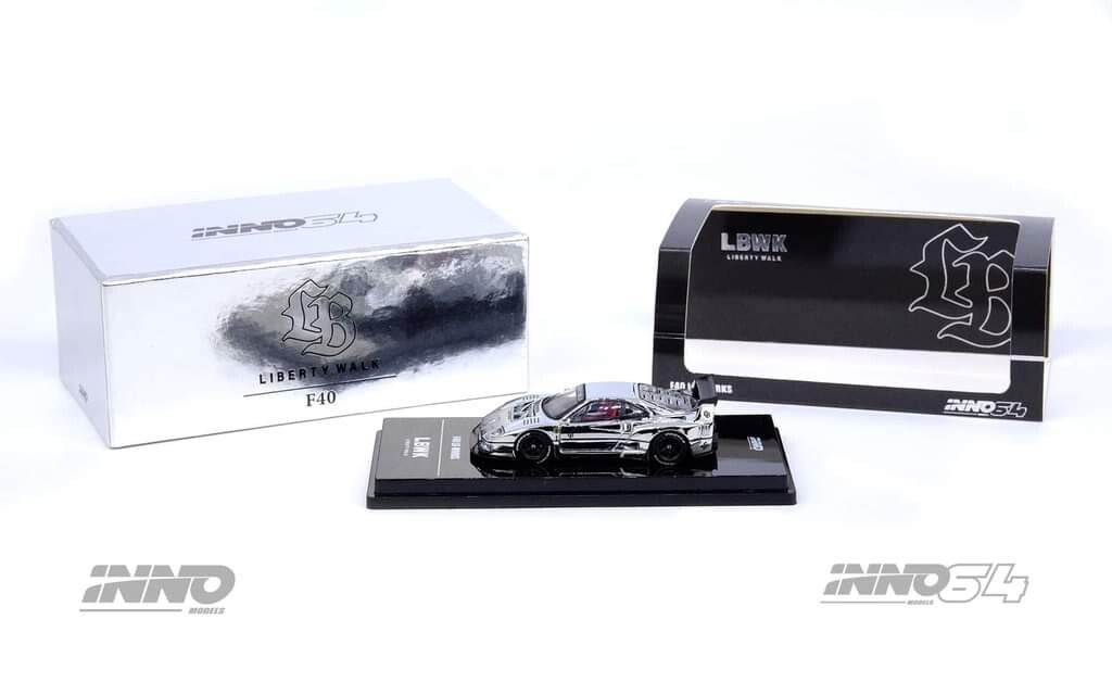 イノモデル 1/64 クロームブラック lbwk F40 新品未開封品 イノモデル 1/64 LBWK F40 クロームブラック