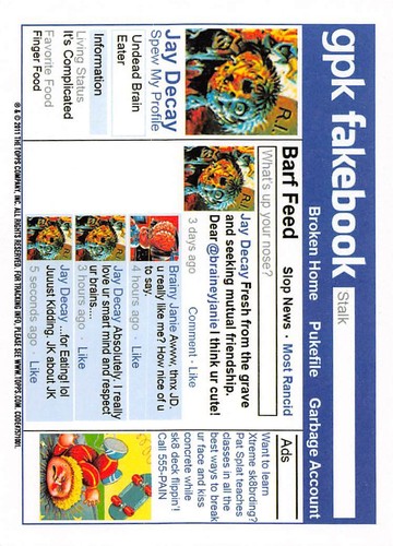 GARBAGE PAIL KIDS 2011 FLASHBACK SERIES 2 PICK-A-CARD YELLOW BASE STICKERS TOPPS - Picture 73 of 321
