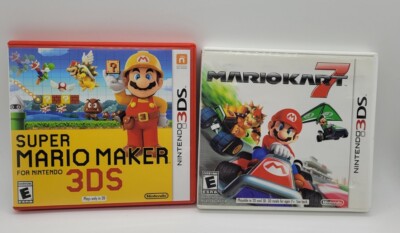LOT of 2 Mario Kart 7 And Super Mario Maker Nintendo 3ds Cases Manual Only
