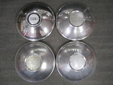 1960s 1970s 1980s Audi OEM Dog Dish Poverty Hubcaps 9-3/8" - Set/4