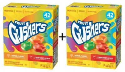 #ad Gushers Strawberry Splash and Tropical Flavors 0.8 Ounce 42 Count Pack of 2 $50.99