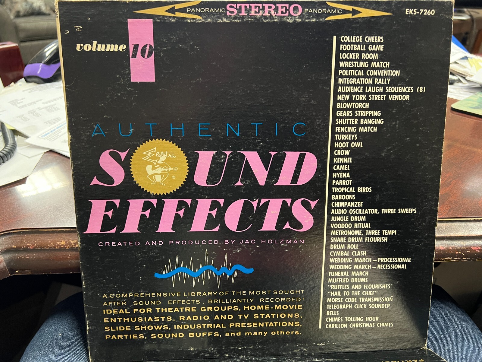 Authentic Sound Effects Volume 10 Jac Holzman LP 1964 ELEKTRA EKS-7260 ...