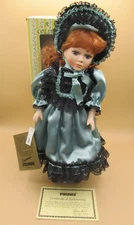 SEYMOUR MANN CONNOISSEUR 17"PORCELAIN DOLL NIKKI STAND BOX CERT OF AUTHENTICITY!