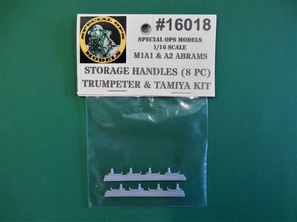 1/16 Scale Storage Handles (8-Piece Set) – For Trumpeter & Tamiya M1A1 / M1A2 Abrams Tank Model Kits
