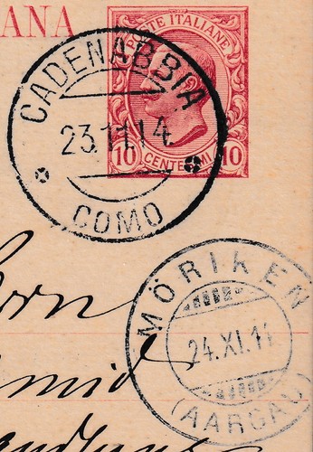 ITALIEN 1914 König Viktor Emanuel III 10 Cmi rot auf rahmfarben Kab.-GA-Postkar - Bild 3 von 6