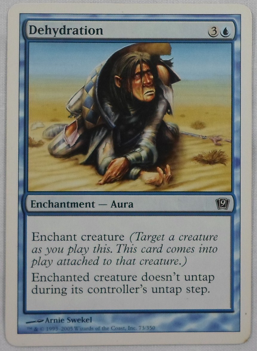 MAGIC THE GATHERING MTG 2005 9th EDITION BLUE DEHYDRATION ENCHANTMENT ENGL. CARD