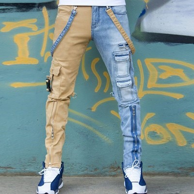 Pantalones Vaqueros Hombre Jeans De Color Kaki Y Casual MasculinO eBay