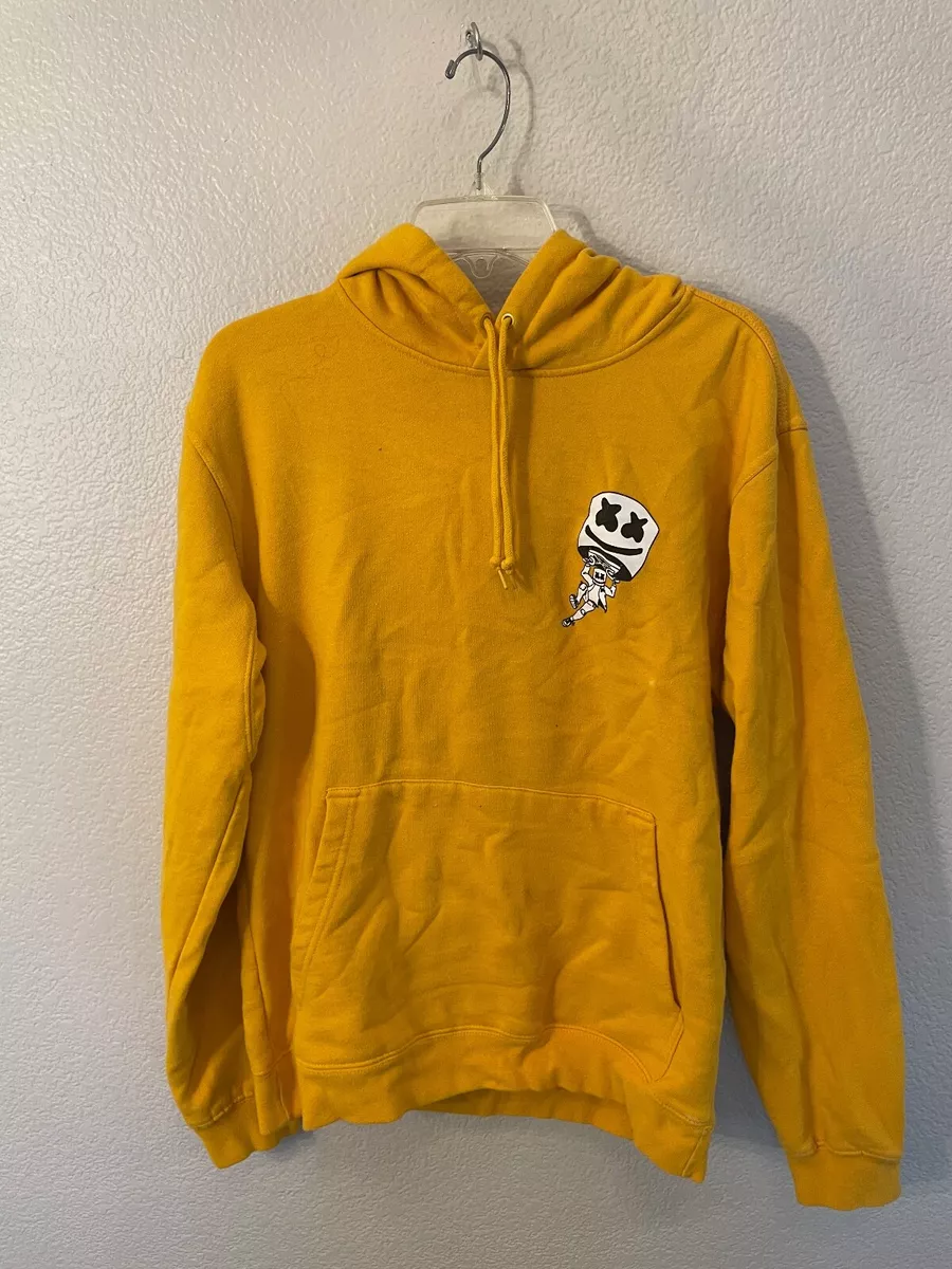 MARSHMELLO x FORTNITE Men s Sweatshirt Hoodie Yellow Size Medium