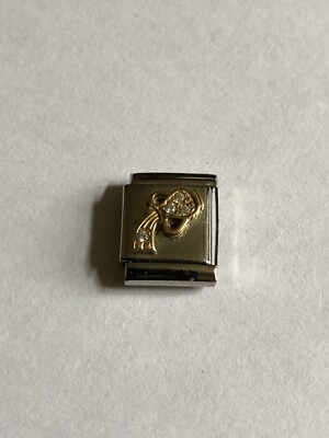 Nomination Big  Sternzeichen Wassermann,  Stahl/ 750/000 Gold mit Zirkonia
