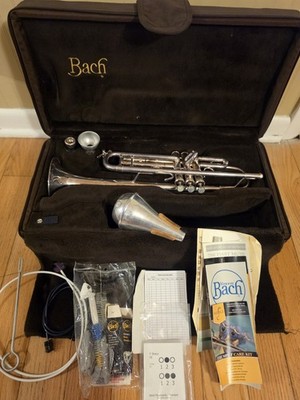 Vintage Bach Stradivarius Model 37 Trumpet Silver, Made In Elkhart Indiana 2000s