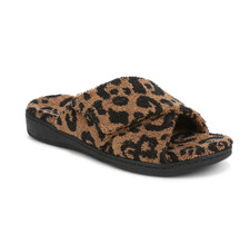  SPECIAL PRICE VIONIC Women's Relax II Slippers, Brown Leopard Terry Authentic 