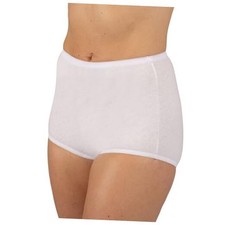 Women's Panty Full Brief Cotton Underwear 3 Pack 8 White