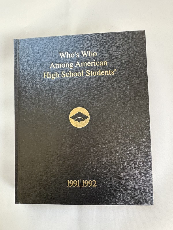 Who’s Who Among American High School Students Vintage 1992-93