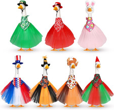 7 Set Holiday Porch Goose Outfits for 23/17" Valentine'S Day St. Patrick Easter