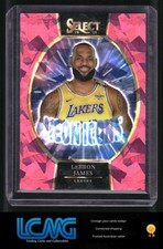 2024-25 Panini Select #7 LeBron James Neon Icons Pink Cracked Ice Prizms /99 F3B