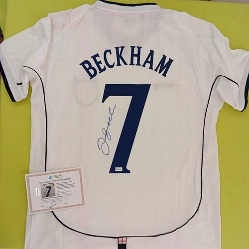 David Beckham Original Autographed England Soccer Jersey COA