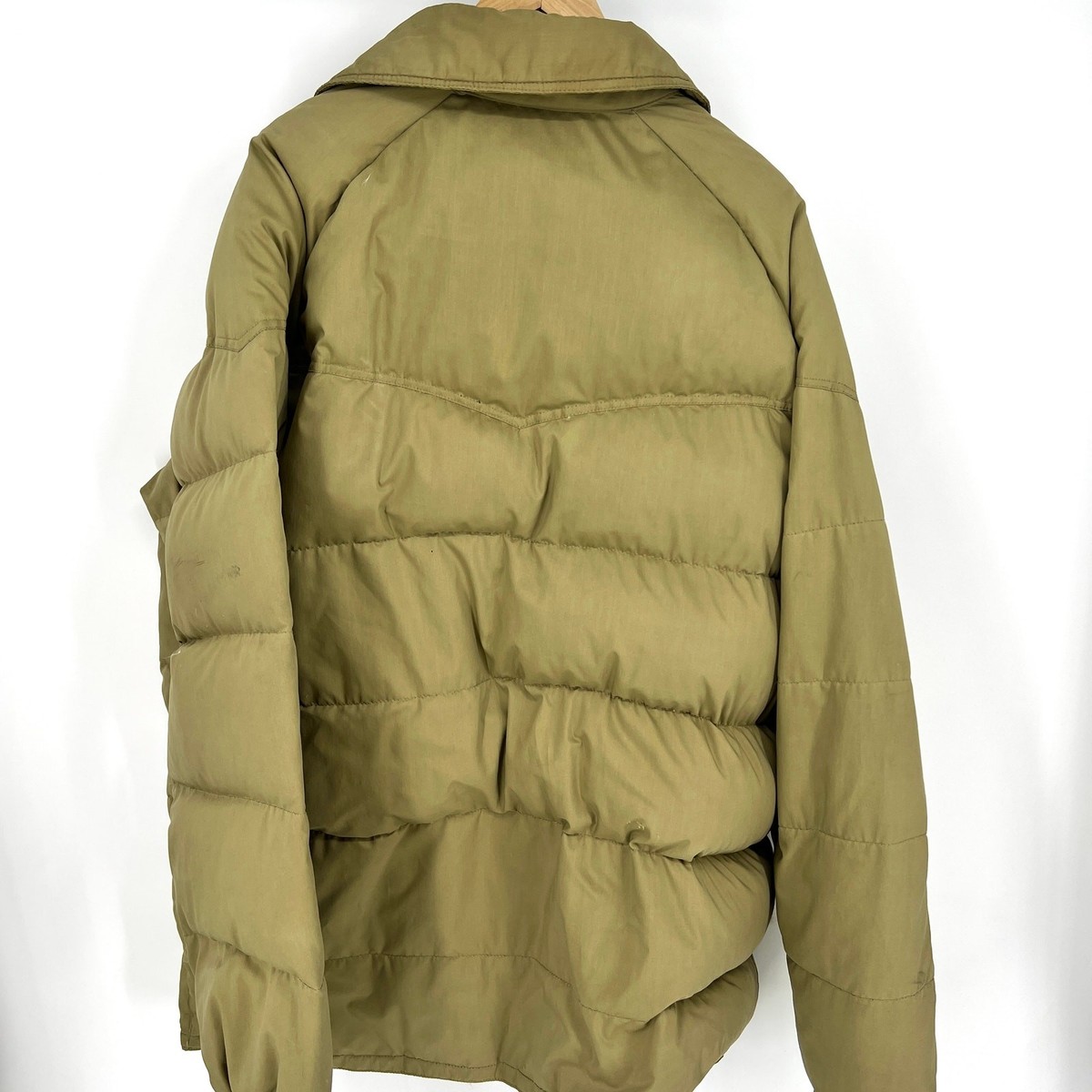Vintage Mens Gale Sobel Down Puffer Coat Tan Size XL Tall View 3