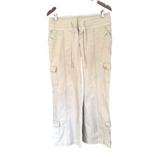 Abercrombie and Fitch Low Rise Y2K Wide Leg Cargo Pants Tan Size 6