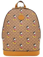 GUCCI Ophidia Disney Mickey Mouse Small Backpack 552884 Canvas Leather Brown
