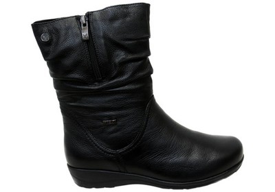 Caprice Exemi Womens Extra Wide Fit Comfortable Leather Mid Calf Boots