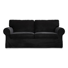 MASTERS OF COVERS Elegant Velvet Ektorp Loveseat Sofa Cover for IKEA Two Seat...