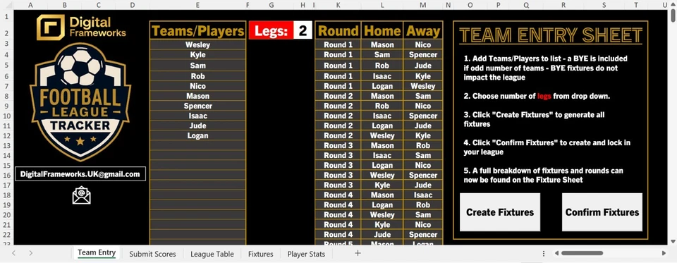 Football League Tracker Auto Fixture | Results & Stats, Sunday League FC 26 - Image 2 of 4