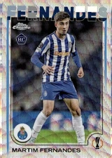 2024-25 Topps Chrome UEFA Club Competitions #187 Martim Fernandes Wave Refractor