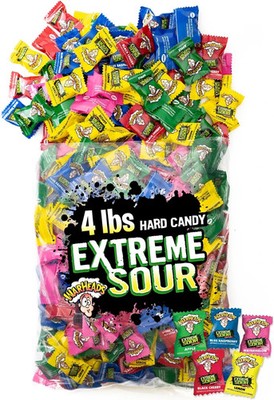 Warheads Extreme Sour Assorted Mix Flavors, Bulk Nostalgia Hard Candy (4 Pounds)