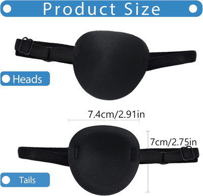 Enttgo Eye Patch,2Pcs Eye Patches for Adults,Adjustable Lazy Piratel Eye Patch f