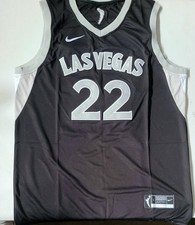 wnba Aja Wilson Las Vegas Aces black nike jer...