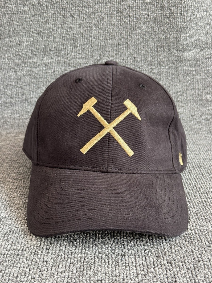 47 Brand West Ham United Dad Hat Strapback Dark Brown Gold Soccer One Size