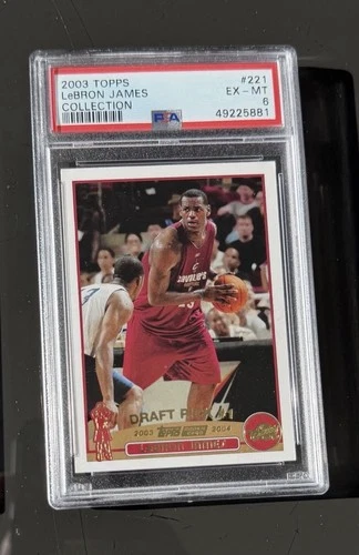 2003-04 Topps Collection #221 LeBron James Cleveland Cavaliers RC Rookie PSA 6