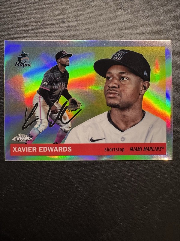 Xavier Edwards 2025 Topps Chrome Platinum #88 Refractor - Marlins