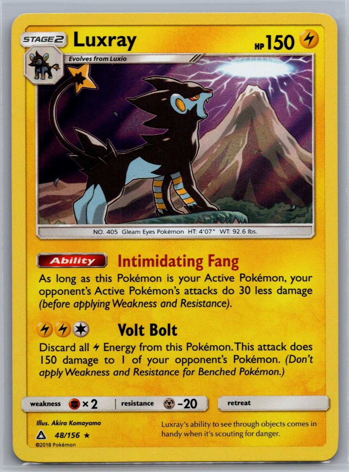 Luxray 48/156 Holo Rare Ultra Prism NM Sun & Moon