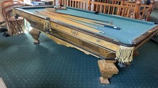 J.M. BRUNSWICK and  BALKE CO. BRILLIANT NOVELTY ANTIQUE POOL TABLE