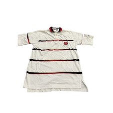 Vtg Aureus Mens White Polo Shirt PGA 1916 Rules Committee Short Sleeve Size M