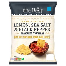 Morrisons The Best Salt, Lemon & Pepper Tortilla's Chips 125g