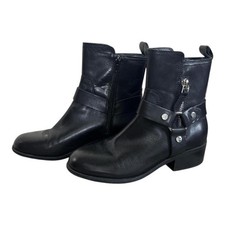 Marc Fisher Black leather moto boots
