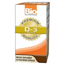 Vitamine D-3 12000UI 50 GÉLULES VÉGÉTALES Par Bio Nutrition Inc