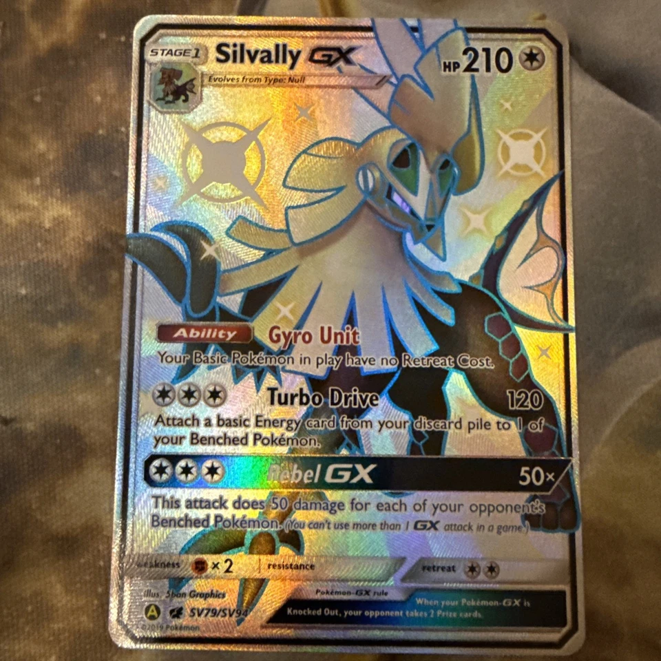 Pokémon TCG Silvally GX Holo Ultra Rare Card SV79/SV94 Hidden Fates - Image 2 of 3