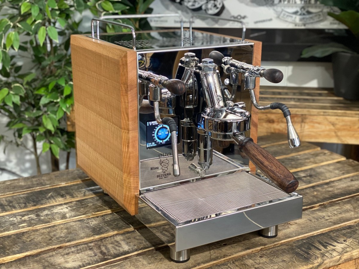 BEZZERA DUO MN FULL CUSTOM TIMBER GROUP DEMO ESPRESSO COFFEE